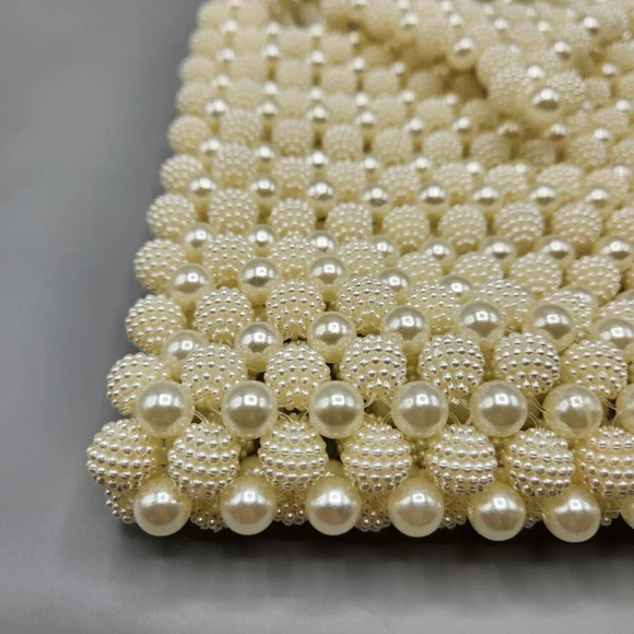 Handmade Pearly Berry Beaded Bag Clutch Purse Handbag - Picture 3 of 10